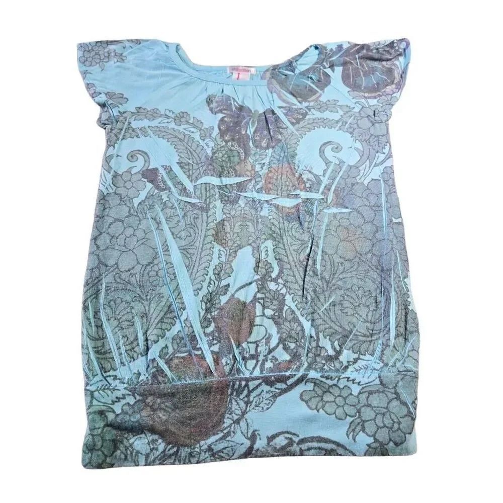 Xhilaration butterfly girl shirt L